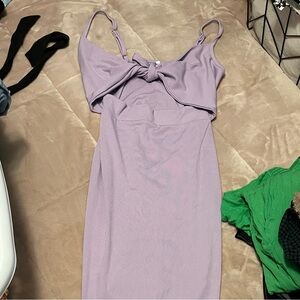 Lavender midi/maxi dress tie top size small